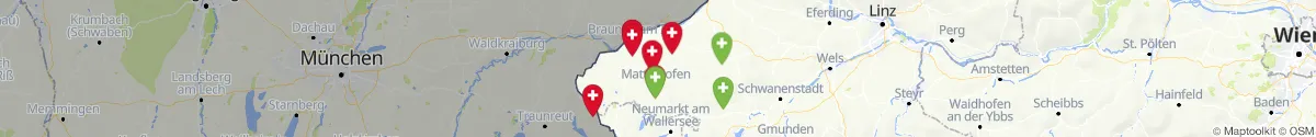 Kartenansicht für Apotheken-Notdienste in der Nähe von Gilgenberg am Weilhart (Braunau, Oberösterreich)